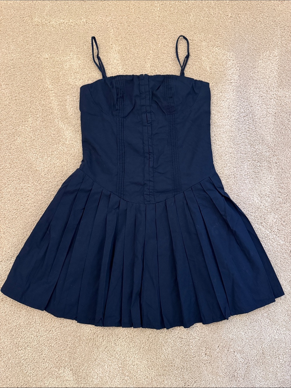 Women’s Navy Blue Pleated NIA Dress